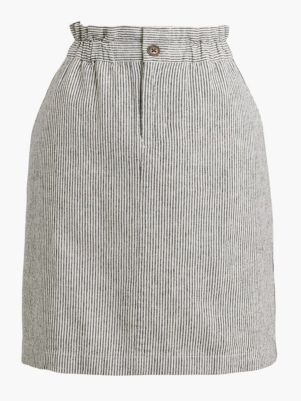 J.Crew striped linen paper bag mini skirt blue, white women's size 14